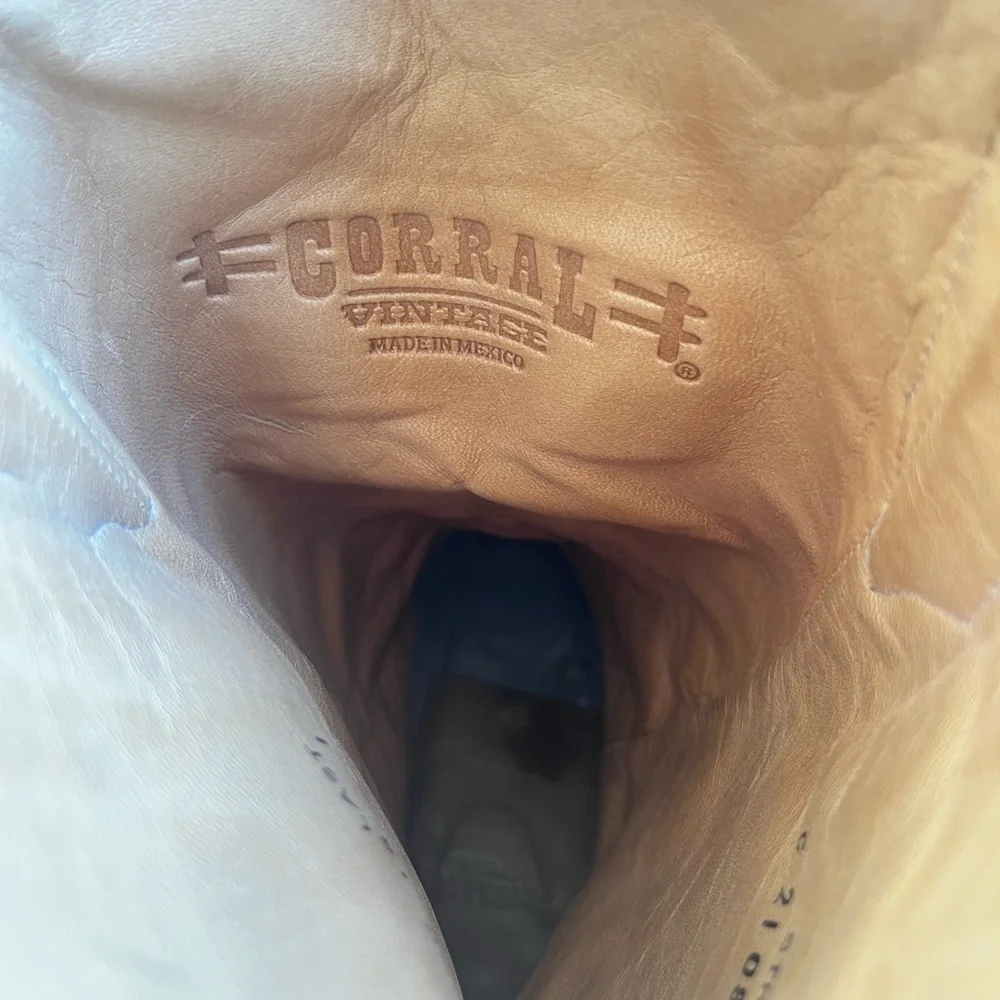 Corral Distressed Black Embroidered Heeled Boots - Picture 11 of 16